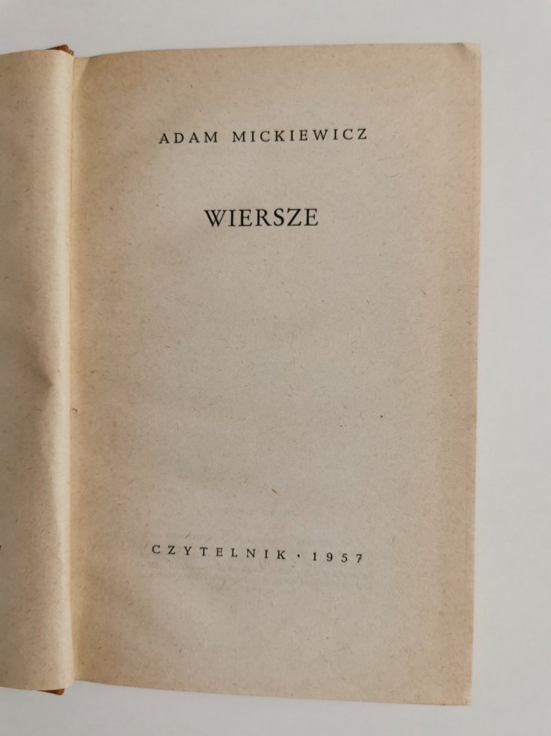 WIERSZE - Adam Mickiewicz 1957
