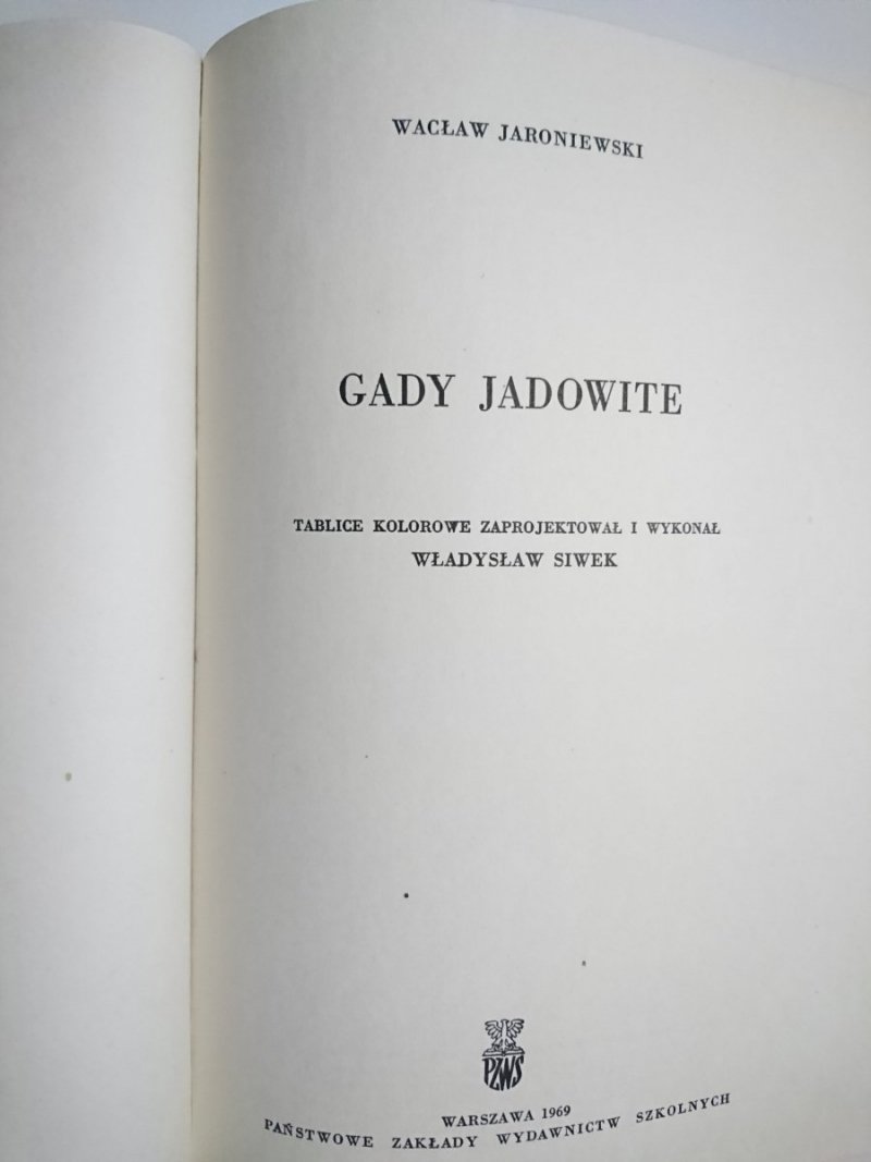 GADY JADOWITE - Wacław Jaroniewski 1969