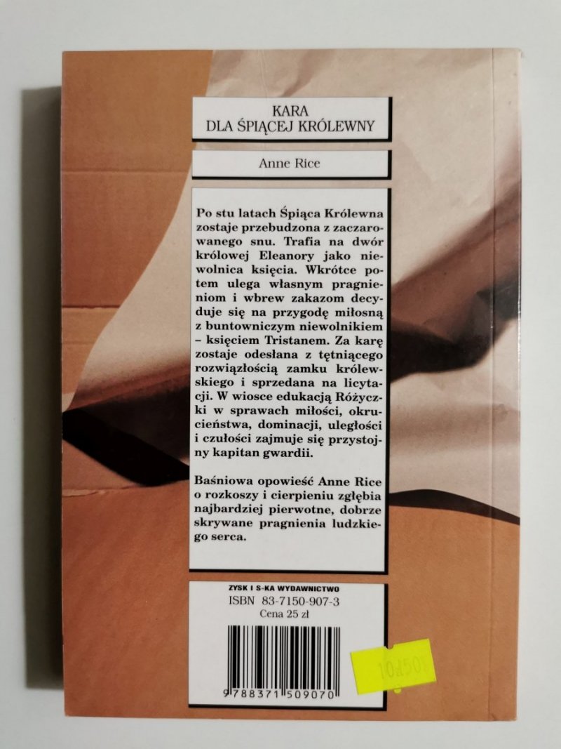 KARA DLA ŚPIĄCEJ KRÓLEWNY - Anne Rice 