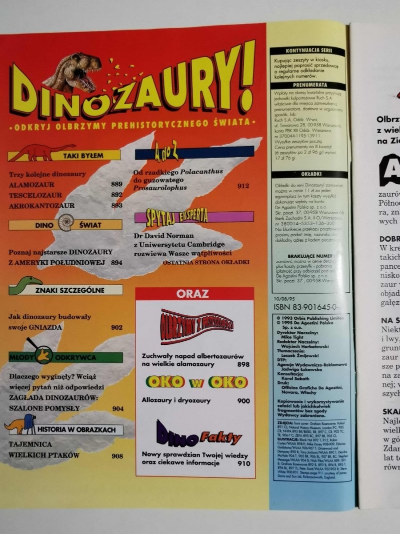 DINOZAURY! NR 38 1995