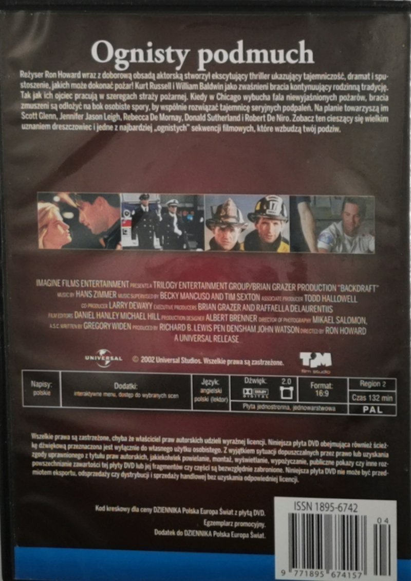 DVD. OGNISTY PODMUCH – ROBERT DE NIRO