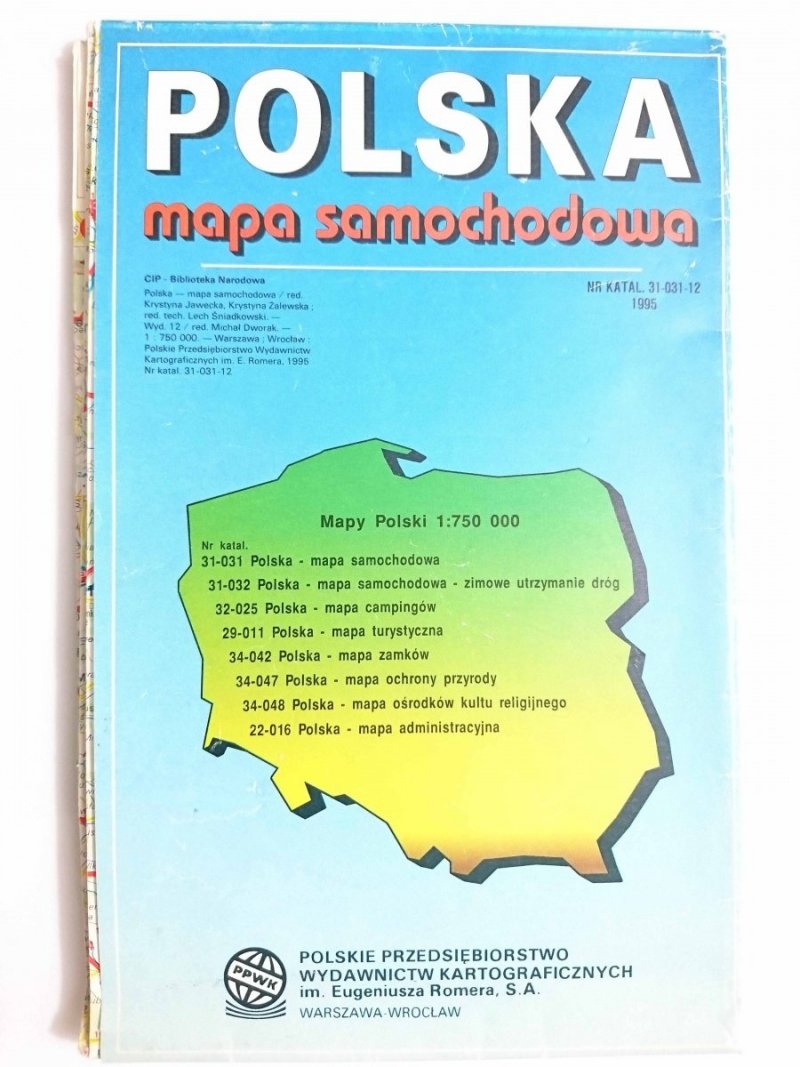 POLSKA MAPA SAMOCHODOWA 1: 750 000 1995