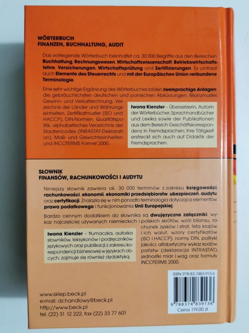 WORTERBUCH. DEUTSCH-POLNISCH POLNISCH-DEUTSCH. FINANZEN BUCHHALTUNG AUDIT 