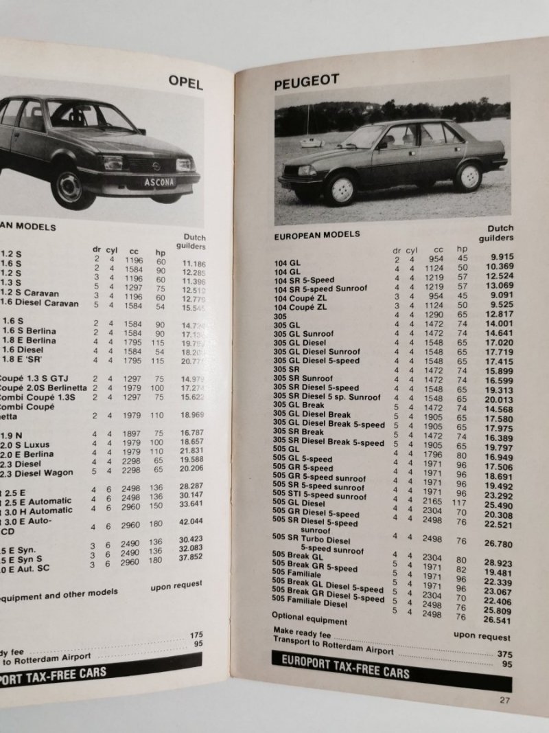 EUROPORT TAX-FREE CARS 1983
