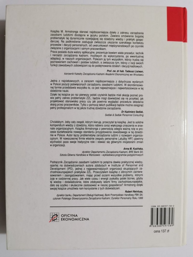 ZARZĄDZANIE ZASOBAMI LUDZKIMI - Michael Armstrong 2003