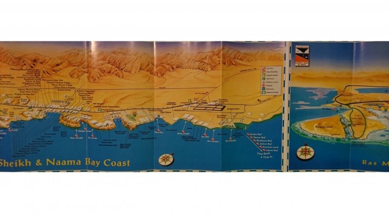 SHARM EL-SHEIKH TOURIST MAPS. ROZKŁADANA PANORAMA