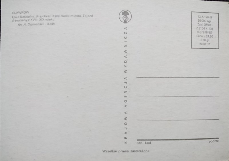 SŁAWKÓW I OKOLICE. TRZY UJĘCIA FOT. SZYMAŃSKI