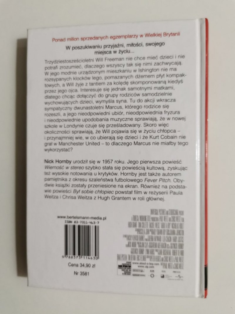 BYŁ SOBIE CHŁOPIEC - Nick Hornby 2002