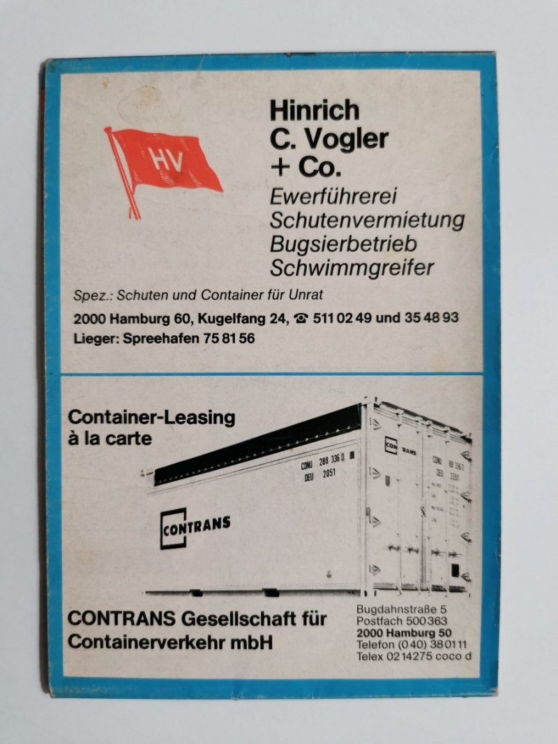HAMBURG-HAFENGEBIET 1: 20 000 