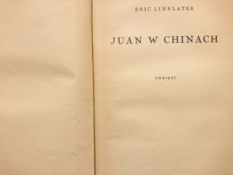 JUAN W CHINACH - Eric Linklater 