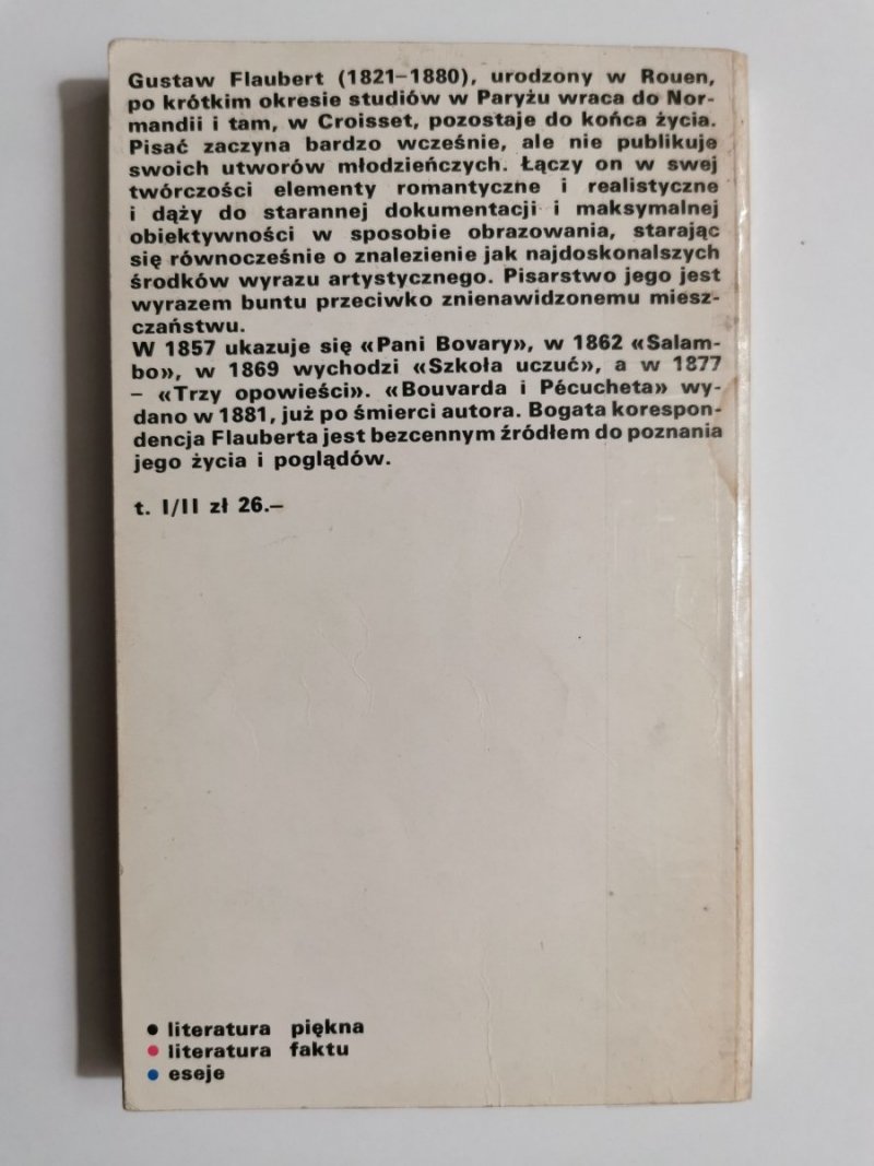 SZKOŁA UCZUĆ CZĘŚĆ 1 - Gustaw Flaubert 1974