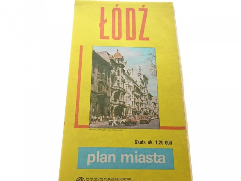 ŁÓDŹ. PLAN MIASTA 1: 25 000 1989
