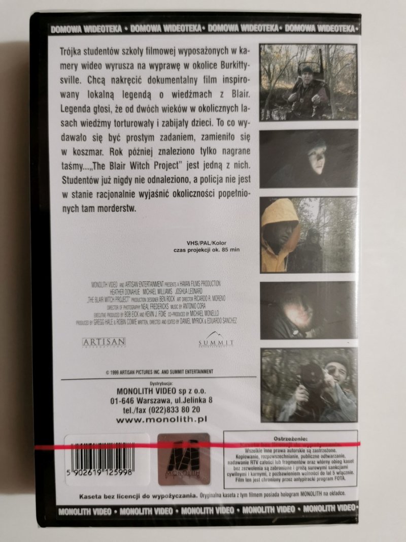 VHS. THE BLAIR WITCH PROJECT