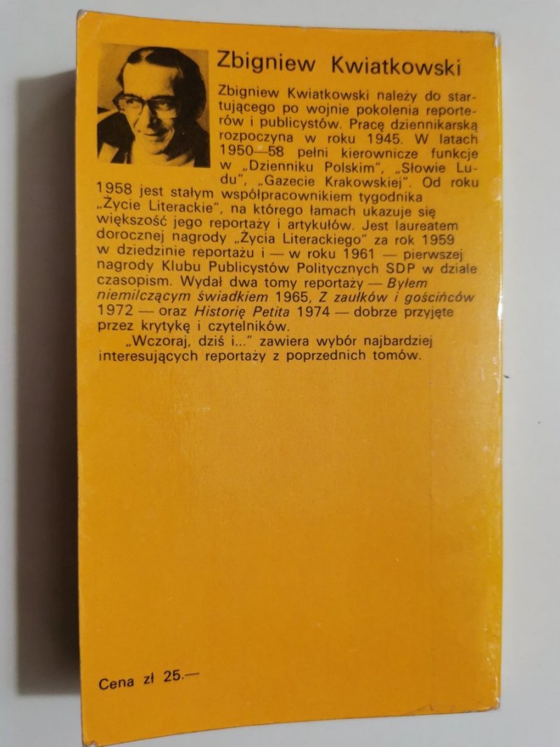 WCZORAJ, DZIŚ I... - Zbigniew Kwiatkowski 1978