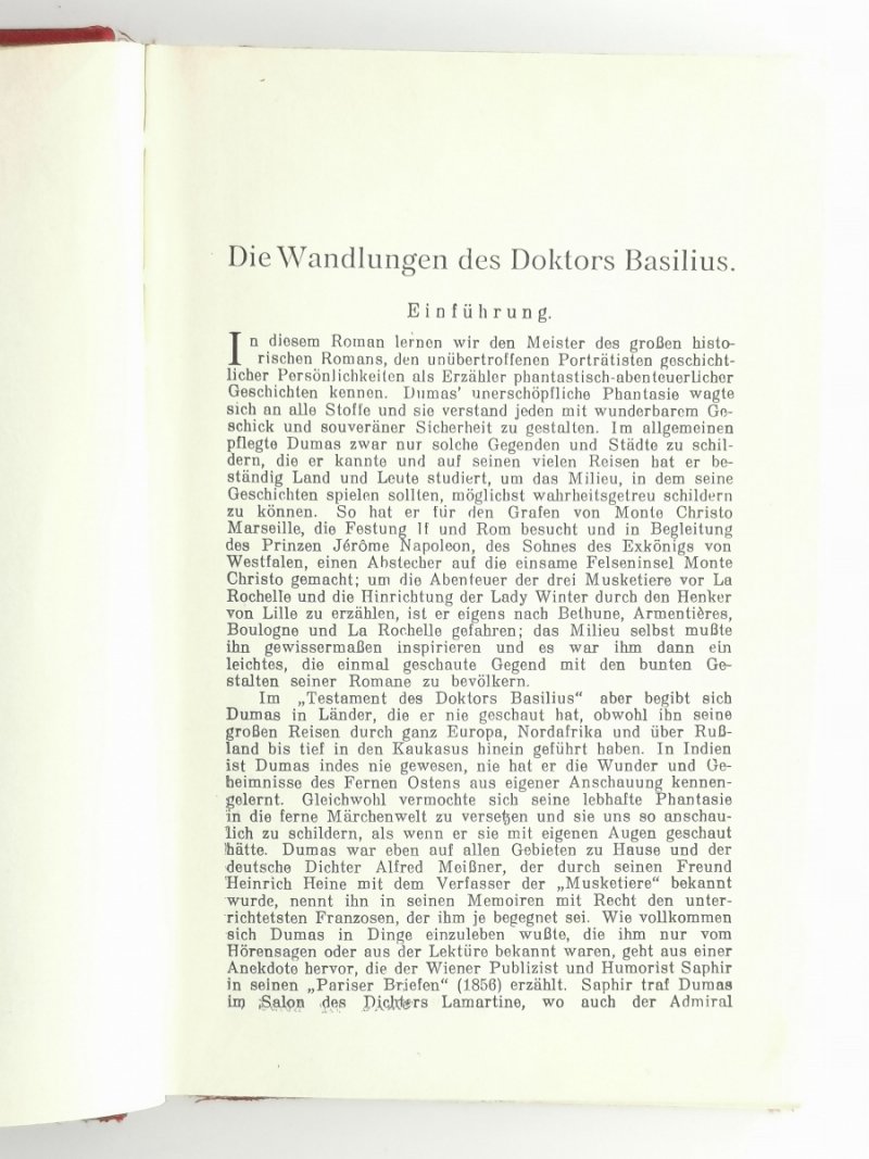 DIE WANDLUNGEN DES DOKTORS BASILIUS - Alexander Dumas