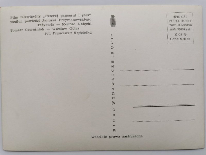 CZTEREJ PANCERNI I PIES. TOMASZ CZEREŚNIAK – WIESŁAW GOŁAS FOT. KĄDZIOŁKA