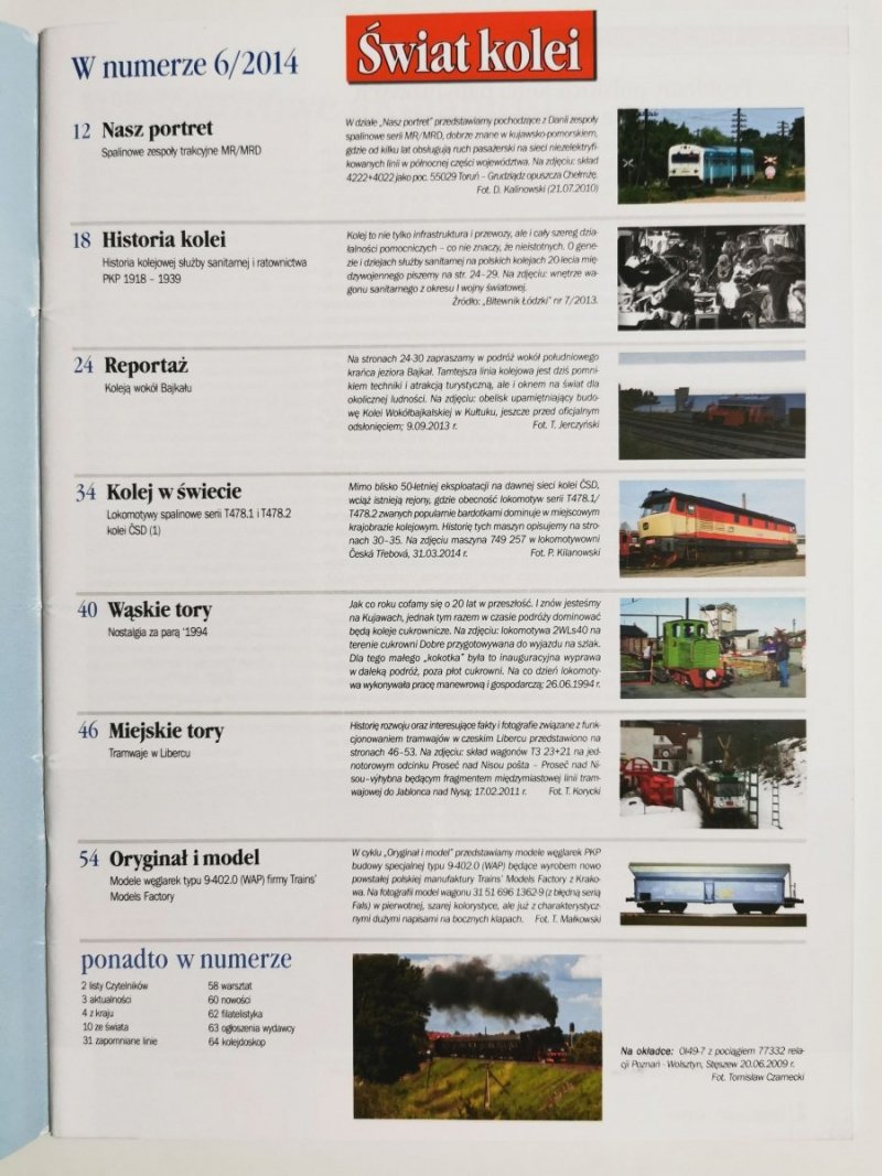 Miesięcznik. Świat kolei 06/2014