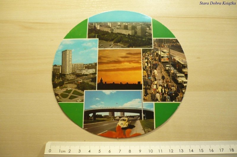 WARSZAWA. PANORAMA MIASTA O ZMIERZCHU. WIDOK NA