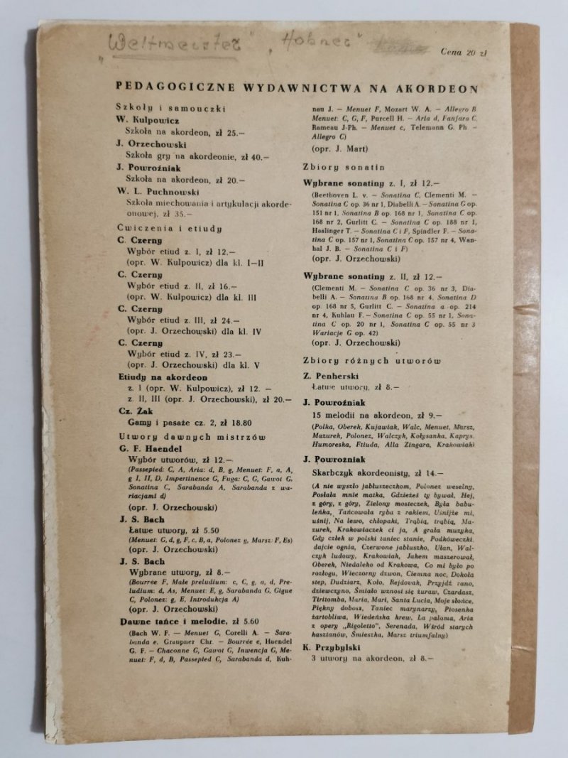 SZKOŁA NA AKORDEON - Józef Powroźniak 1964