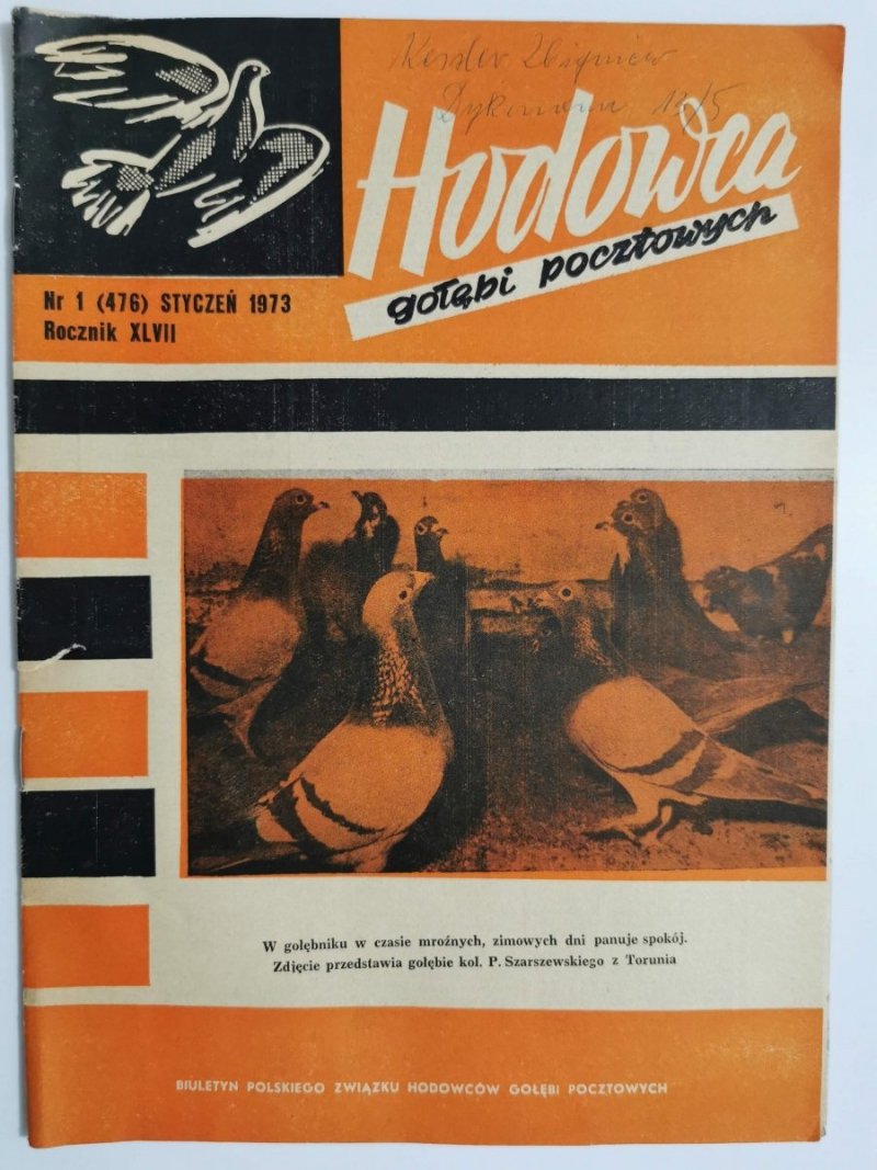 HODOWCA GOŁĘBI POCZTOWYCH NR 1 1973