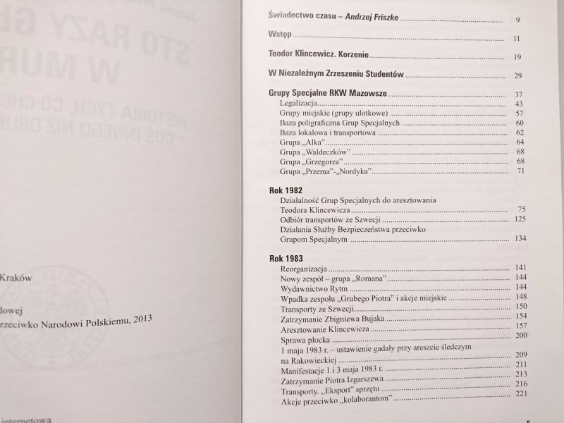 STO RAZY GŁOWĄ W MUR - Janusz Przemysław Ramotowski Przem 2013