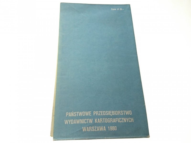 MAPA SAMOCHODOWA POLSKI. SIEĆ DRÓG PIERWSZEJ..1980