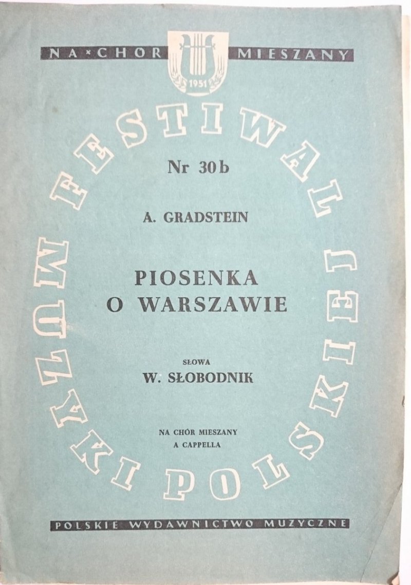 PIOSENKA O WARSZAWIE - A. Gradstein 