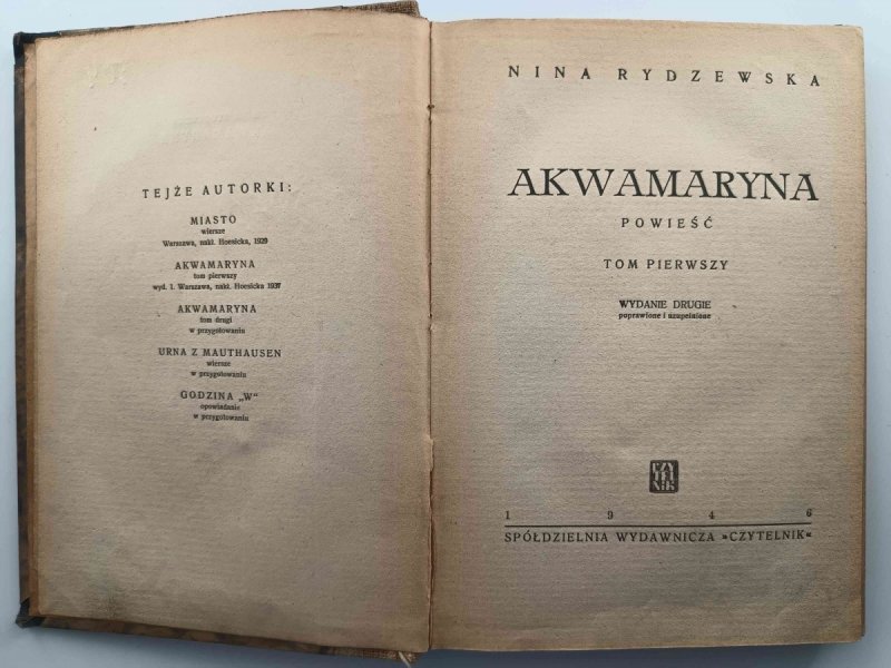 AKWAMARYNA – 1946 R. - Nina Rydzewska