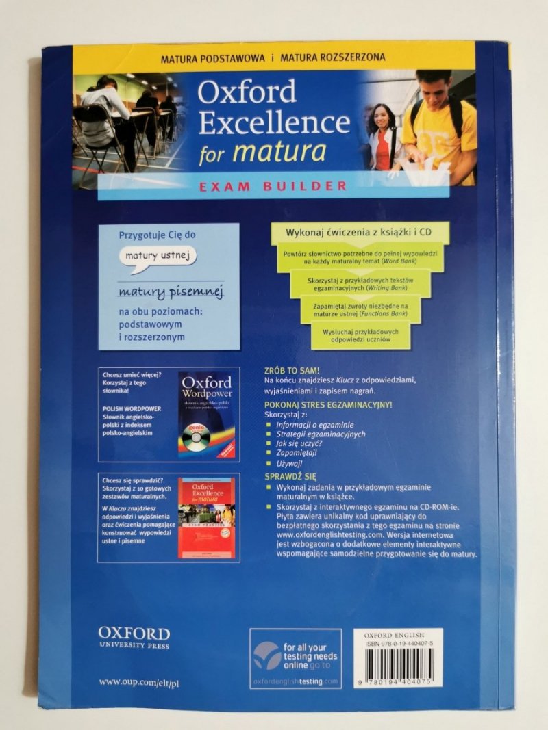 OXFORD EXCELLENCE FOR MATURA Z PŁYTAMI CD 2012