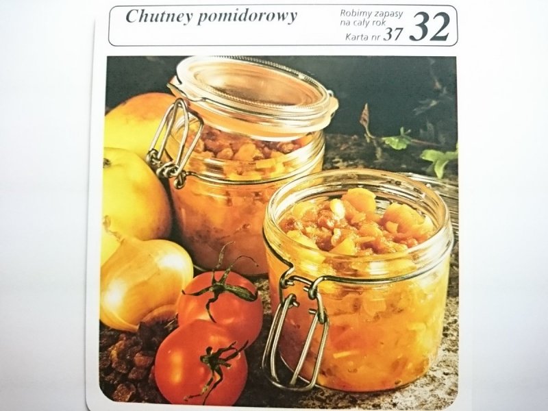 KARTA KULINARNA NR 37 CHUTNEY POMIDOROWY