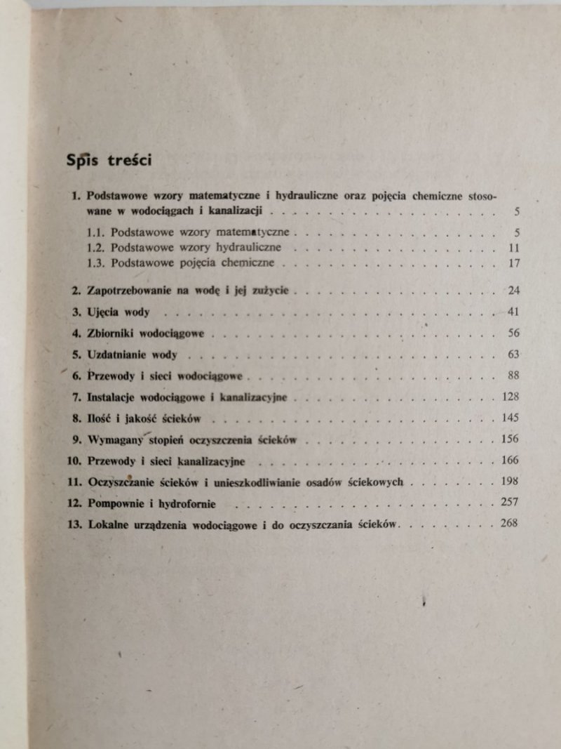 PRZYKŁADY OBLICZEŃ Z WODOCIĄGÓW I KANALIZACJI 