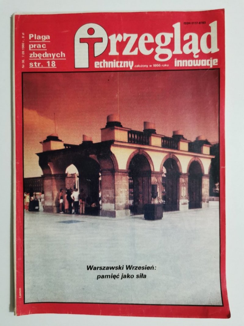PRZEGLĄD TECHNICZNY INNOWACJE NR. 36 7.09.1980 r.