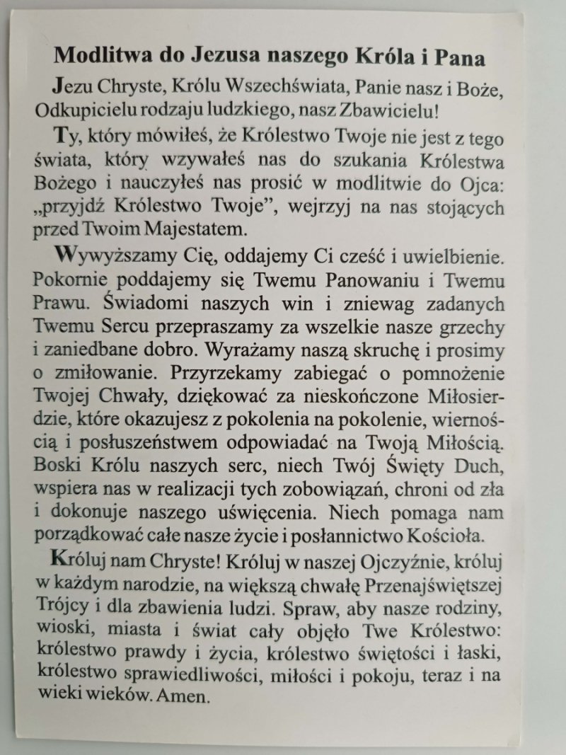 KRÓL I PAM JEZUS Z KRZYŻEM
