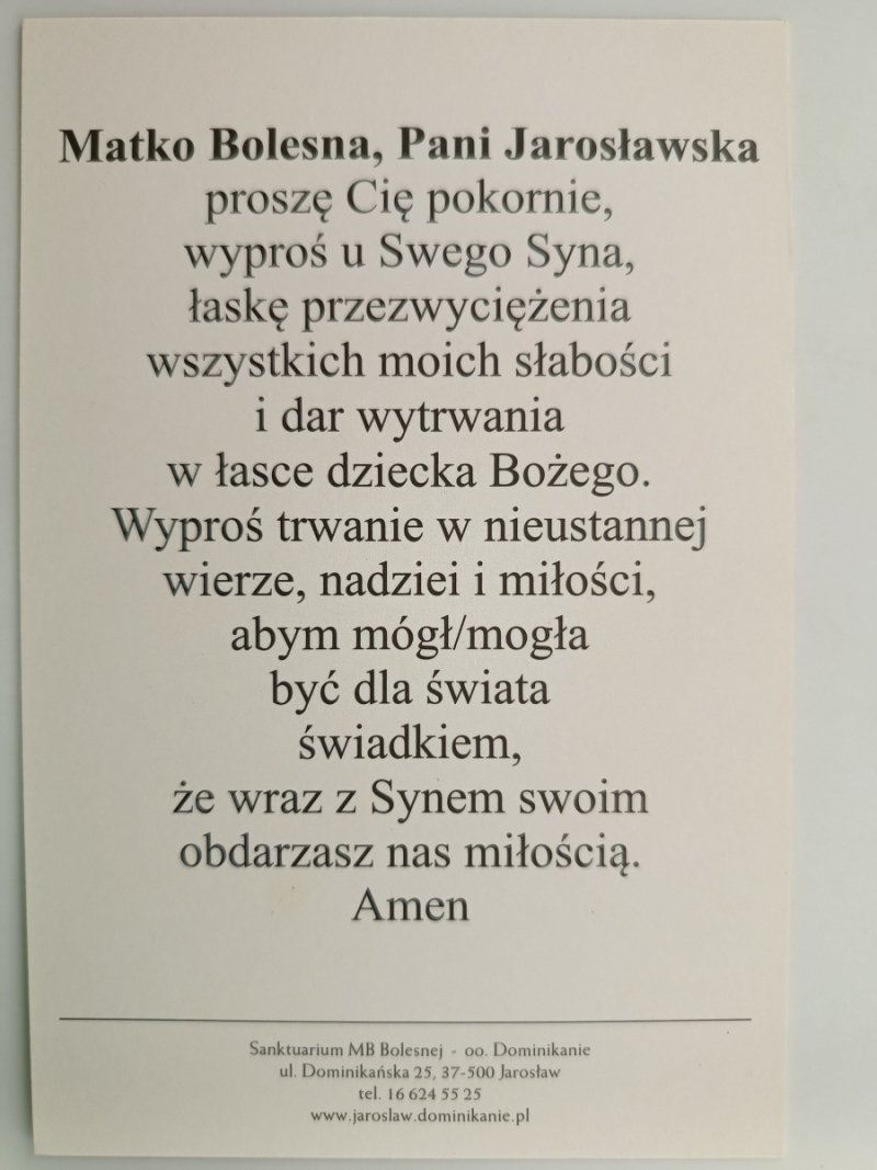 TWARZ MARYI MATKO BOLESNA