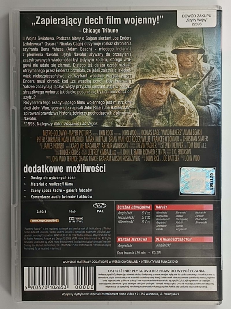 DVD. WINDTALKERS