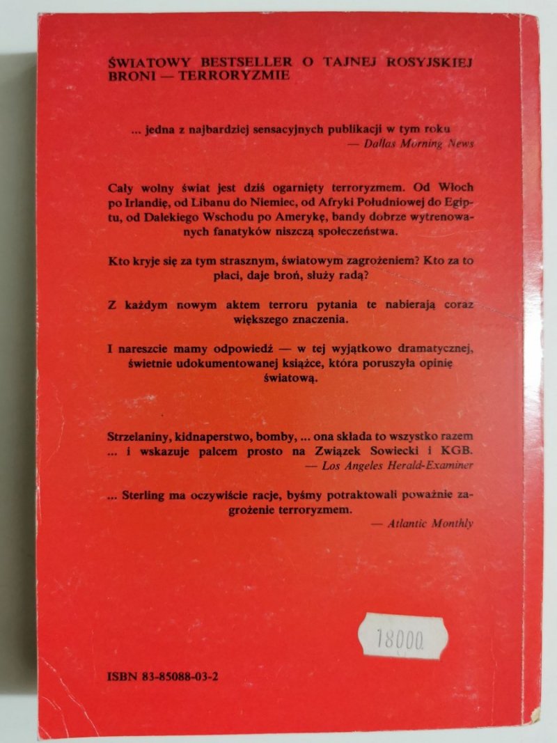 SIEĆ TERRORU - Claire Sterling 1990