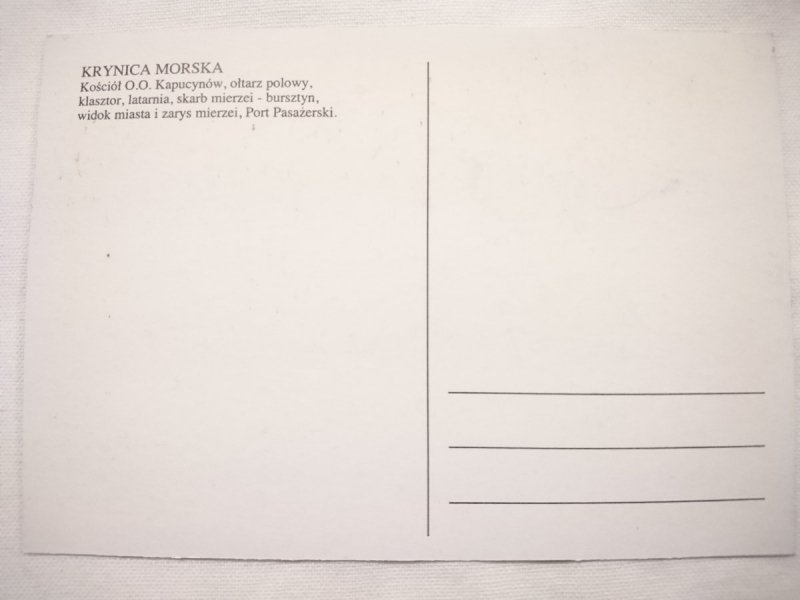 KRYNICA MORSKA. KOŚCIÓŁ O. O. KAPUCYNÓW, OŁTARZ POLOWY I INNE