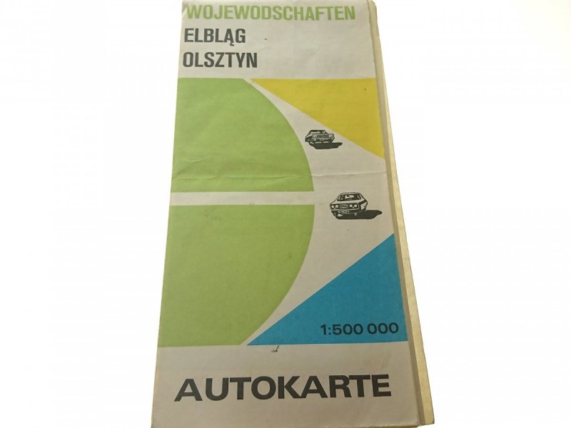 WOJEWODSCHAFTEN. ELBLĄG OLSZTYN AUTOKARTE 1978