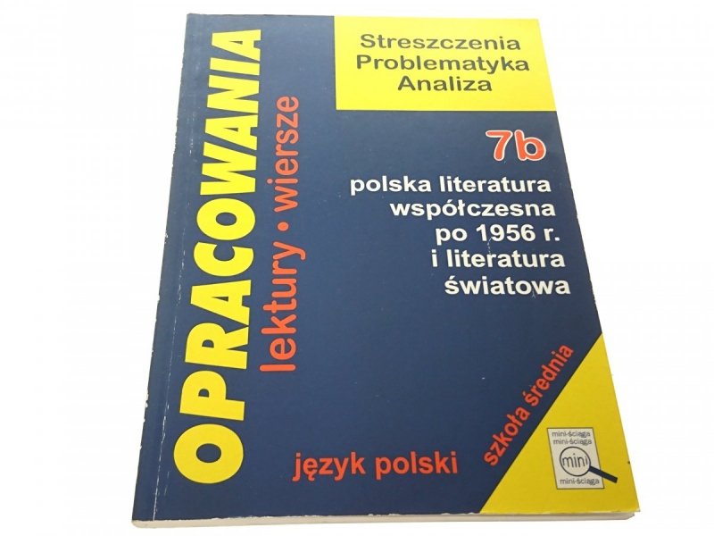 OPRACOWANIA LEKTURY WIERSZE 7b POLSKA LITERATURA