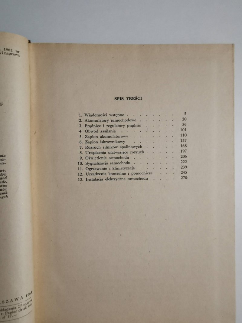 Elektrotechnika samochodowa - Z. Cisło, L. Osterloff 1964