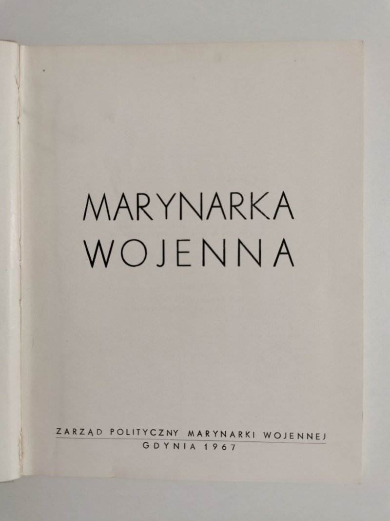 MARYNARKA WOJENNA - kmdr ppor. Jerzy Koziarski 1967