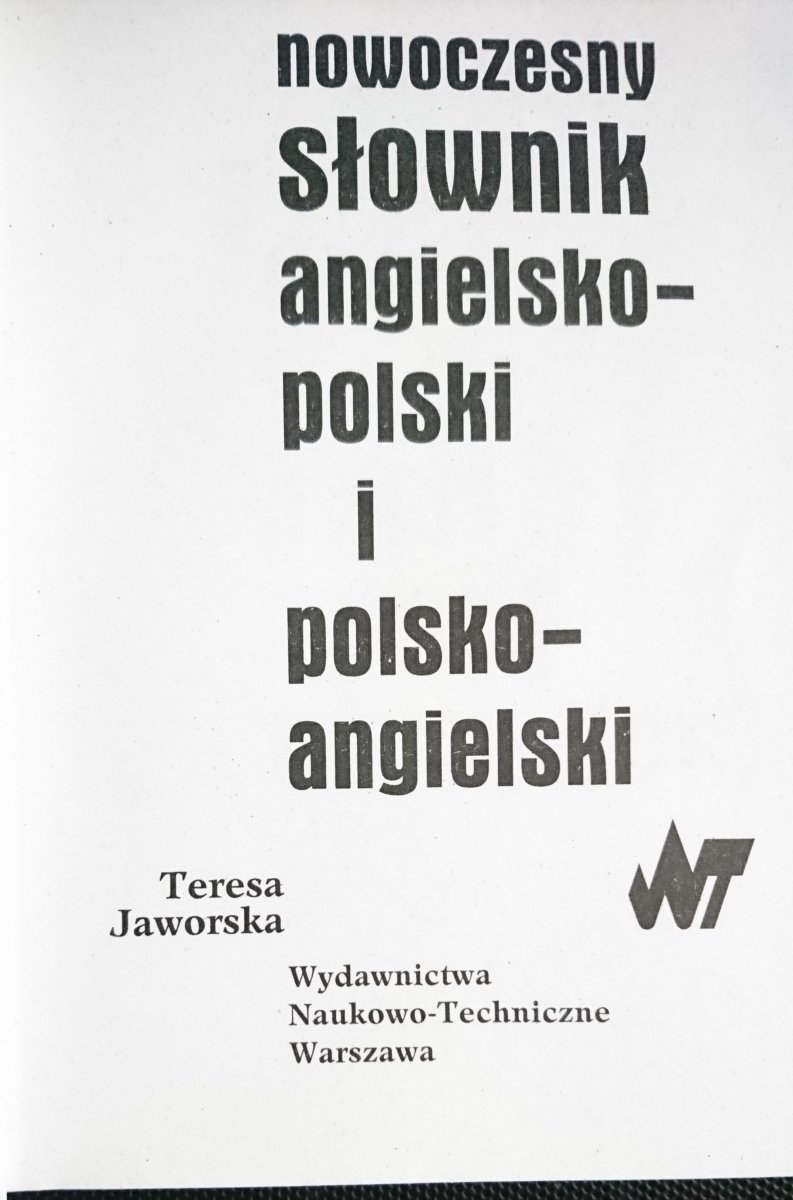 NOWOCZESNY SŁOWNIK ANGIELSKO-POLSKI Jaworska 1998