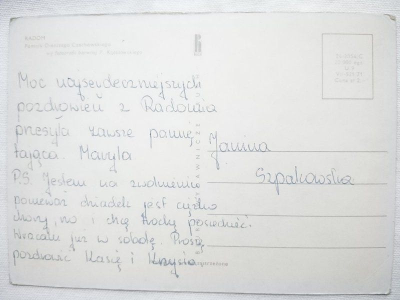 RADOM. POMNIK DIONIZEGO CZACHOWSKIEGO FOT. KRASSOWSKI
