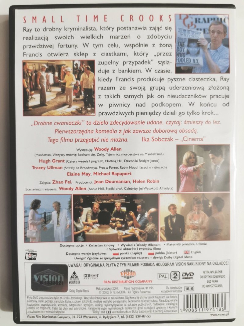 DVD. DROBNE CWANIACZKI. WOODY ALLEN