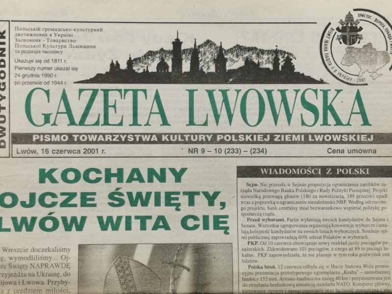 GAZETA LWOWSKA NR 9-10 (233) -(234) 2001
