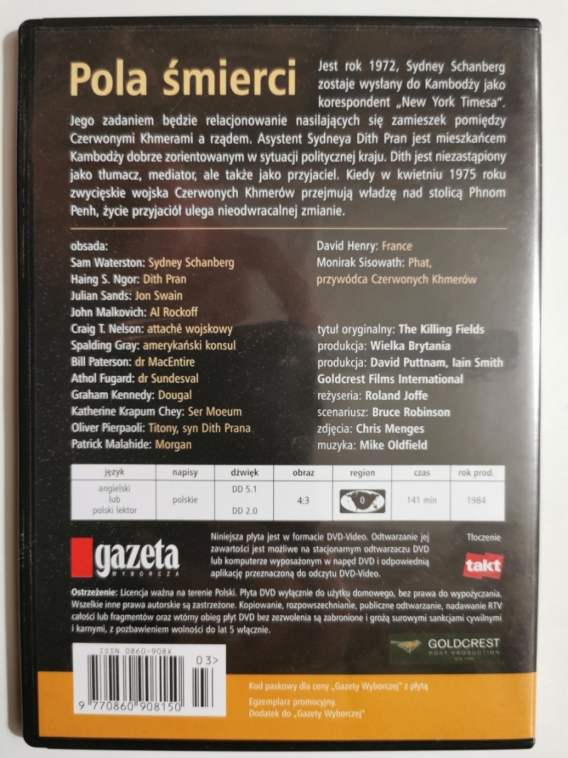 DVD. POLA ŚMIERCI