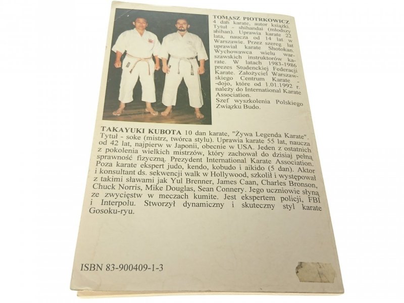 PODRĘCZNIK KARATE - Tomasz Piotrkowicz 1994