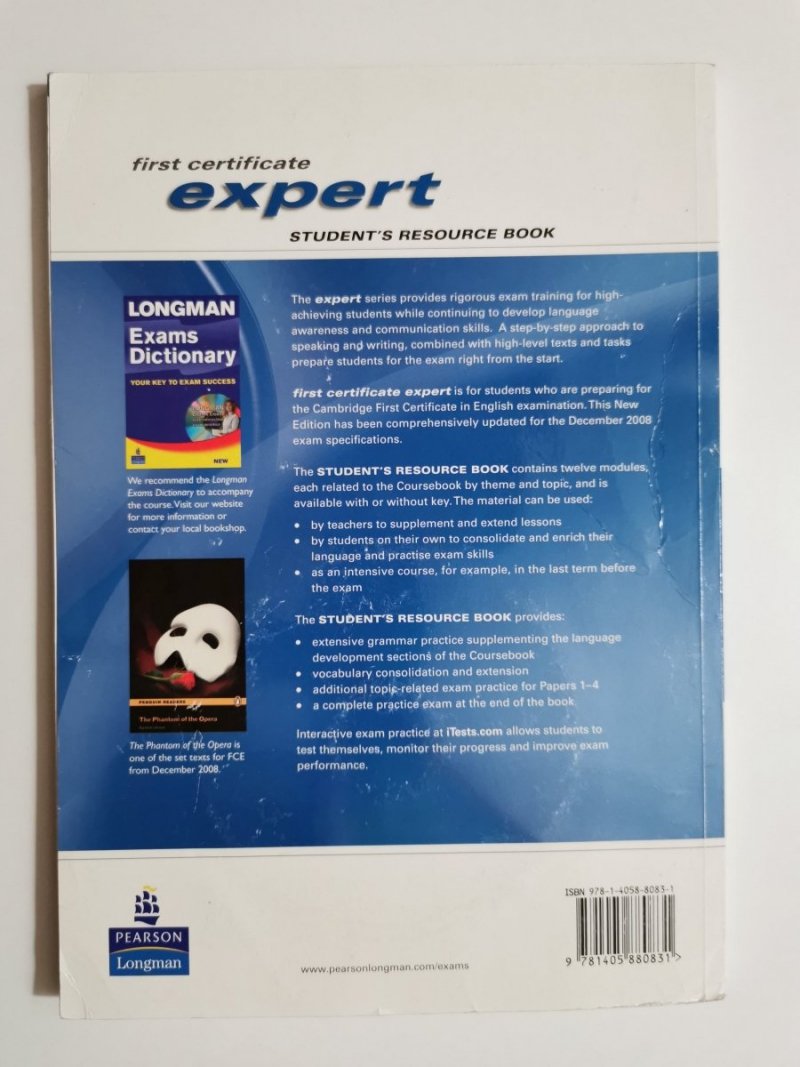 FIRST CERTIFICATE EXPERT STUDENTS RESOURCE BOOK Z PŁYTĄ CD 2008