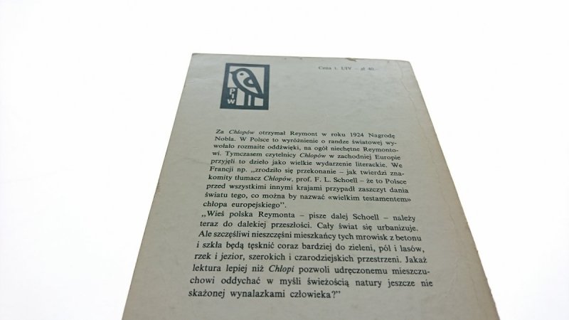 CHŁOPI TOM IV - Wł. St. Reymont 1970
