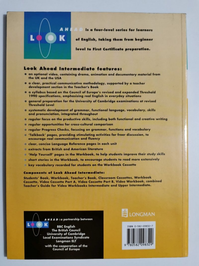 LOOK AHEAD INTERMEDIATE STUDENT'S BOOK 1997